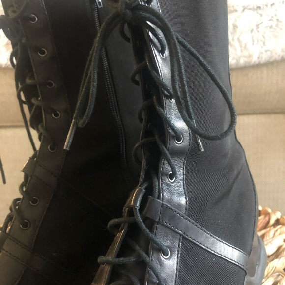 Kenneth Cole Reaction Black Zipper Combat Boots - Picture 3 of 6